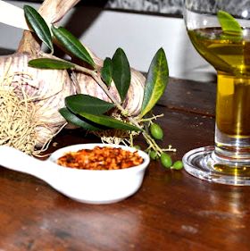 hvitløk olivenolje peperoncino 